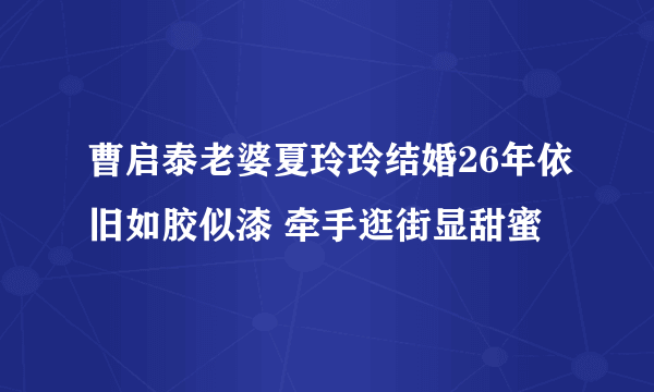 曹启泰老婆夏玲玲结婚26年依旧如胶似漆 牵手逛街显甜蜜