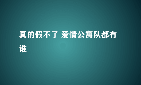 真的假不了 爱情公寓队都有谁