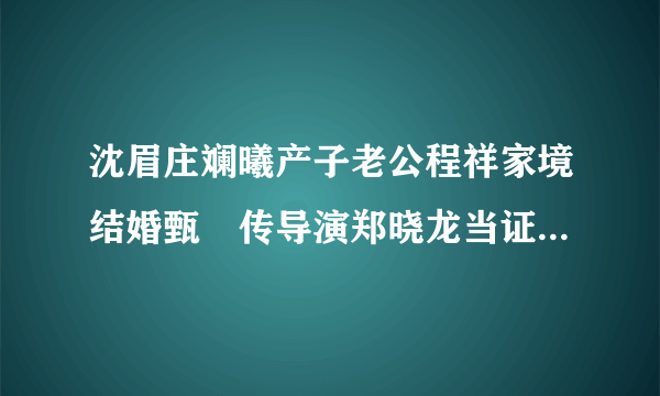 沈眉庄斓曦产子老公程祥家境结婚甄嬛传导演郑晓龙当证婚人_飞外网