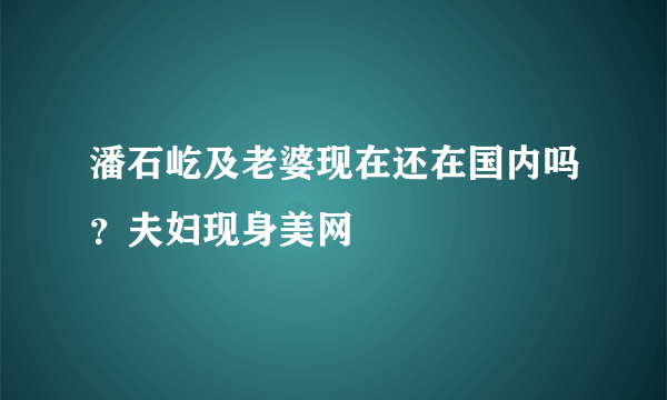 潘石屹及老婆现在还在国内吗？夫妇现身美网