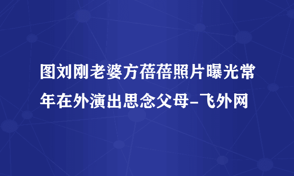 图刘刚老婆方蓓蓓照片曝光常年在外演出思念父母