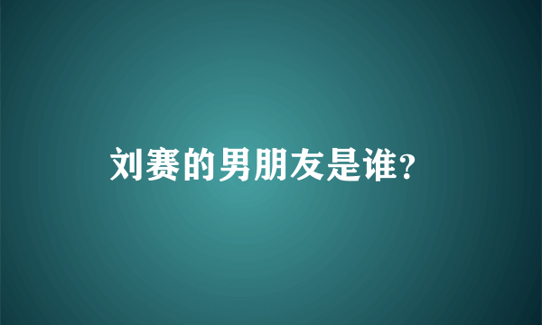 刘赛的男朋友是谁？