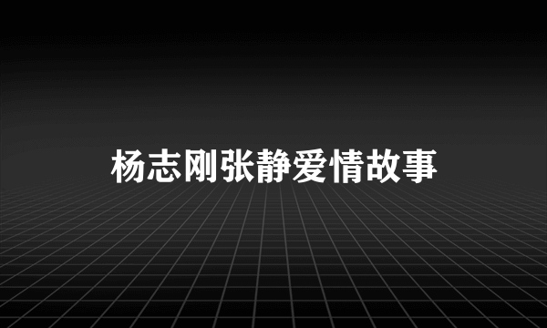 杨志刚张静爱情故事