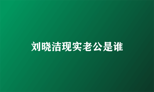 刘晓洁现实老公是谁