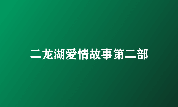 二龙湖爱情故事第二部