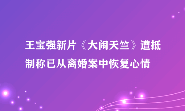 王宝强新片《大闹天竺》遭抵制称已从离婚案中恢复心情