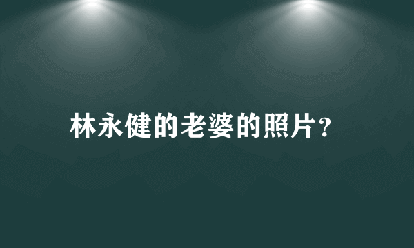 林永健的老婆的照片？