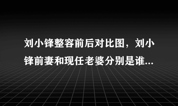 刘小锋整容前后对比图，刘小锋前妻和现任老婆分别是谁？_飞外网