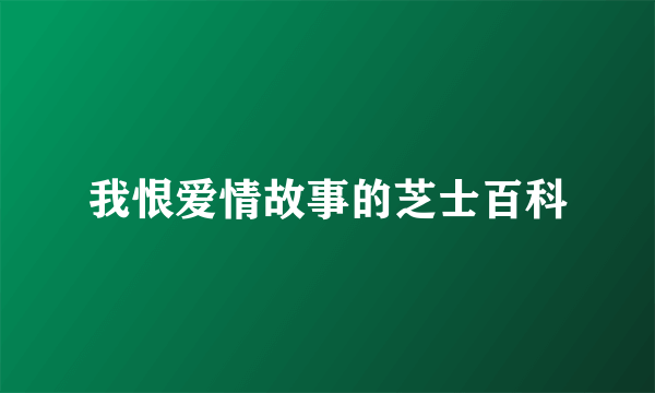 我恨爱情故事的芝士百科