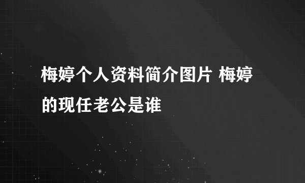 梅婷个人资料简介图片 梅婷的现任老公是谁