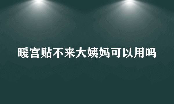 暖宫贴不来大姨妈可以用吗