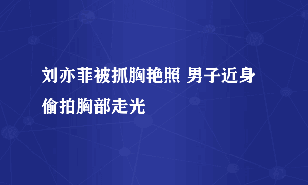 刘亦菲被抓胸艳照 男子近身偷拍胸部走光