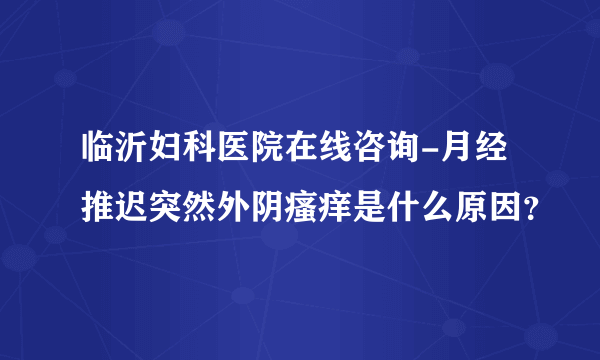 临沂妇科医院在线咨询-月经推迟突然外阴瘙痒是什么原因？