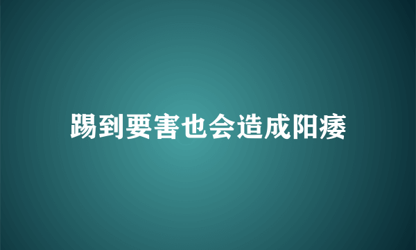 踢到要害也会造成阳痿