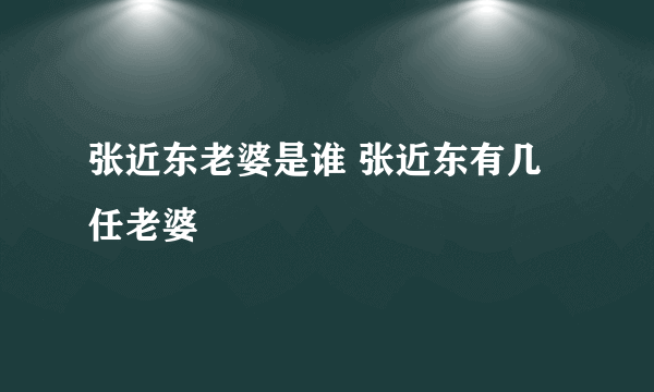 张近东老婆是谁 张近东有几任老婆