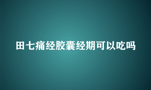 田七痛经胶囊经期可以吃吗