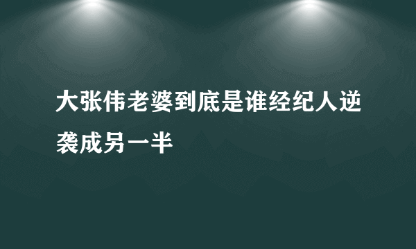 大张伟老婆到底是谁经纪人逆袭成另一半