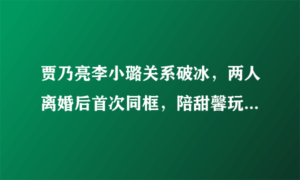 贾乃亮李小璐关系破冰，两人离婚后首次同框，陪甜馨玩耍，这是要复合吗？