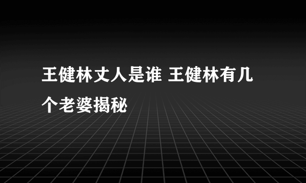 王健林丈人是谁 王健林有几个老婆揭秘