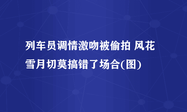 列车员调情激吻被偷拍 风花雪月切莫搞错了场合(图)