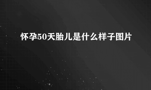 怀孕50天胎儿是什么样子图片