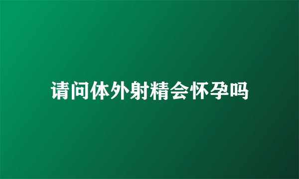 请问体外射精会怀孕吗