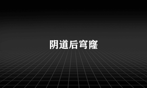 阴道后穹窿