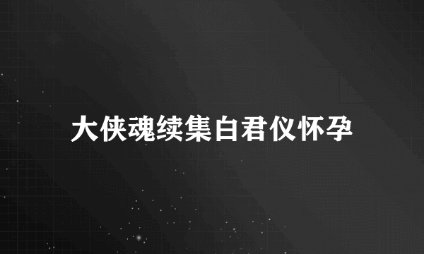 大侠魂续集白君仪怀孕