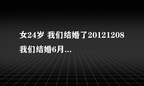 女24岁 我们结婚了20121208 我们结婚6月了怎么还没有孩子拜托了各位 谢谢