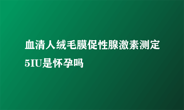 血清人绒毛膜促性腺激素测定5IU是怀孕吗