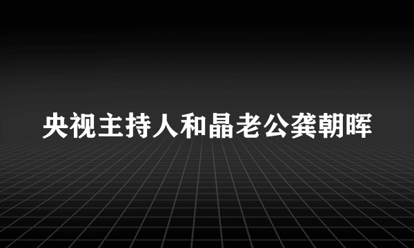 央视主持人和晶老公龚朝晖