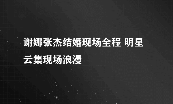 谢娜张杰结婚现场全程 明星云集现场浪漫