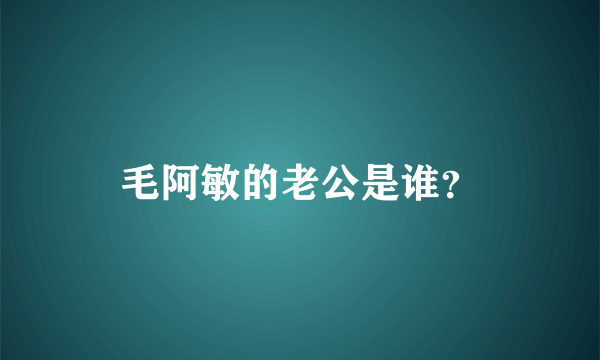 毛阿敏的老公是谁？