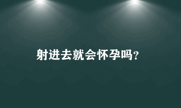 射进去就会怀孕吗？