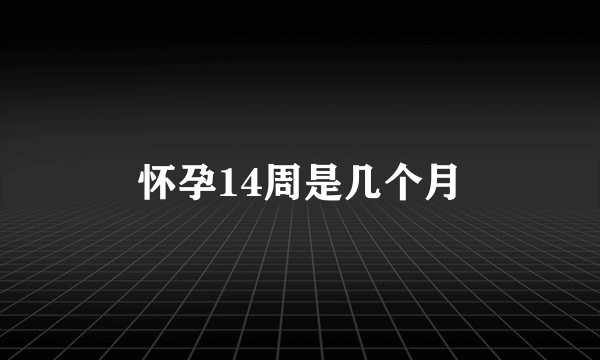 怀孕14周是几个月