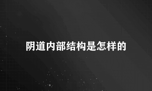 阴道内部结构是怎样的