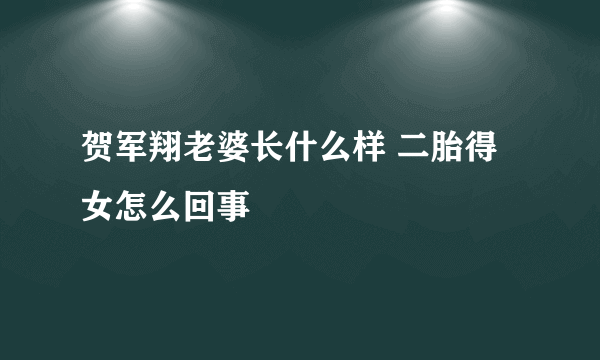 贺军翔老婆长什么样 二胎得女怎么回事