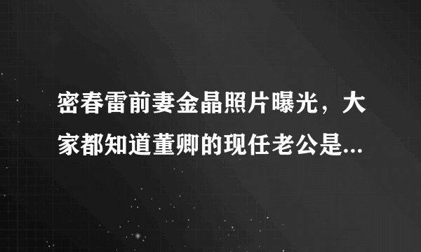 密春雷前妻金晶照片曝光，大家都知道董卿的现任老公是密春雷-飞外网