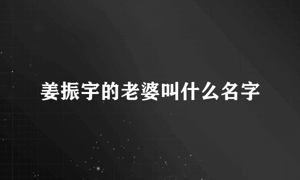 姜振宇的老婆叫什么名字