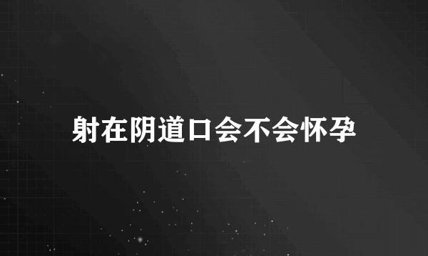 射在阴道口会不会怀孕