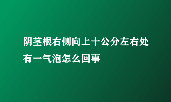 阴茎根右侧向上十公分左右处有一气泡怎么回事