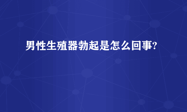 男性生殖器勃起是怎么回事?