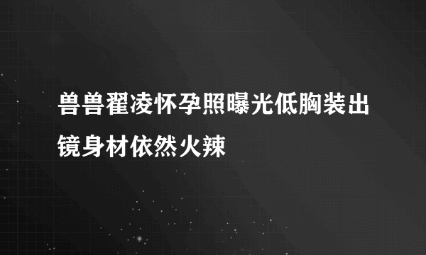 兽兽翟凌怀孕照曝光低胸装出镜身材依然火辣