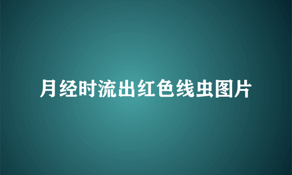 月经时流出红色线虫图片