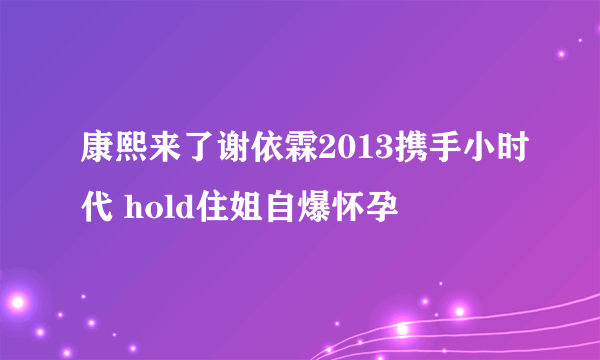 康熙来了谢依霖2013携手小时代 hold住姐自爆怀孕