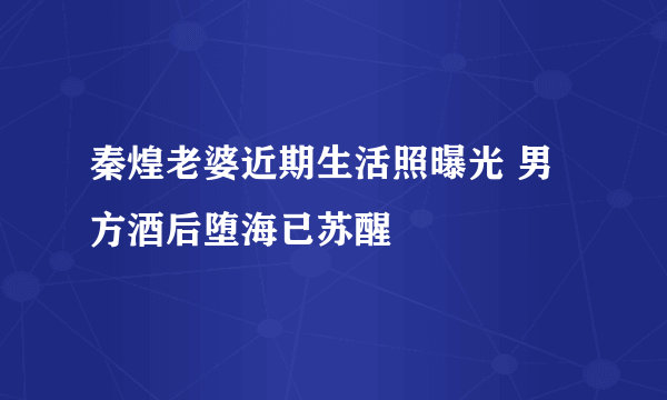 秦煌老婆近期生活照曝光 男方酒后堕海已苏醒