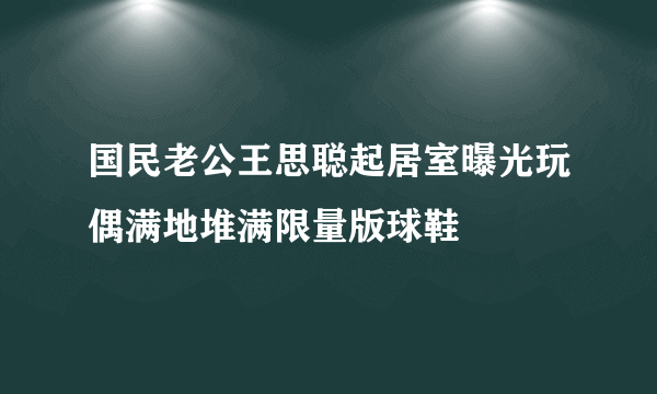 国民老公王思聪起居室曝光玩偶满地堆满限量版球鞋