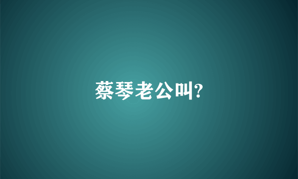 蔡琴老公叫?