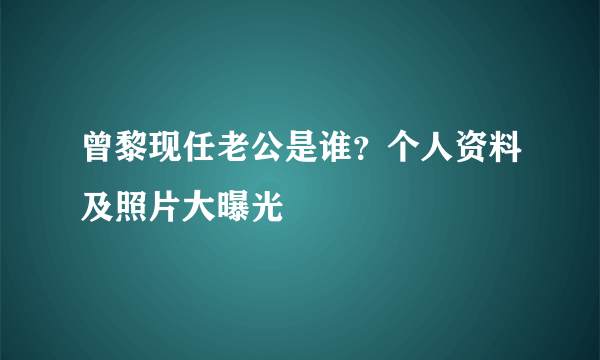 曾黎现任老公是谁？个人资料及照片大曝光