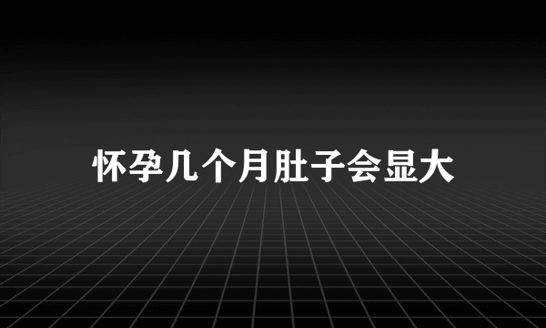 怀孕几个月肚子会显大